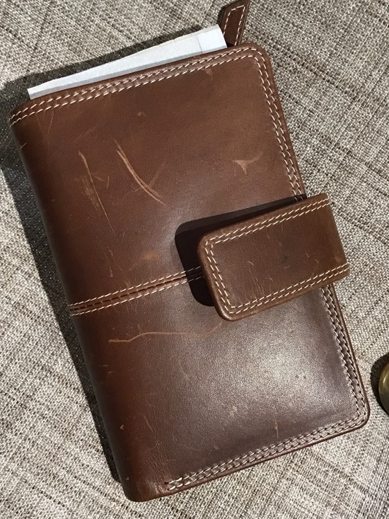Handbags - Brown Leather Snap-Closure Wallet/Organizer
